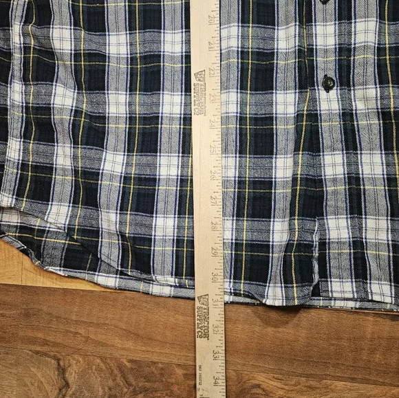 L.L. Bean XL Large Scotch Plaid Flannel Mens Shirt 228061 - Picture 9 of 10